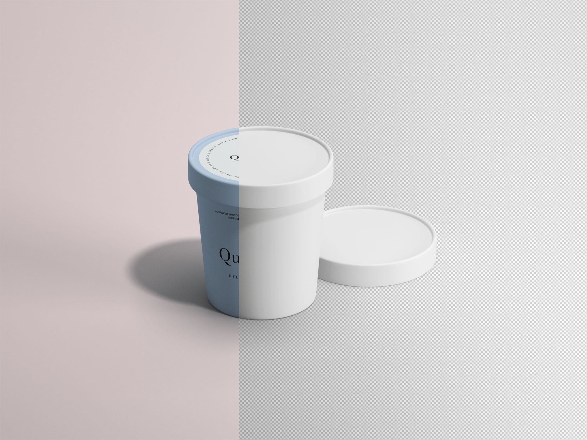 极简主义冰淇淋纸杯样机PSD模板 Ice Cream Paper Cup Mockup_img_2