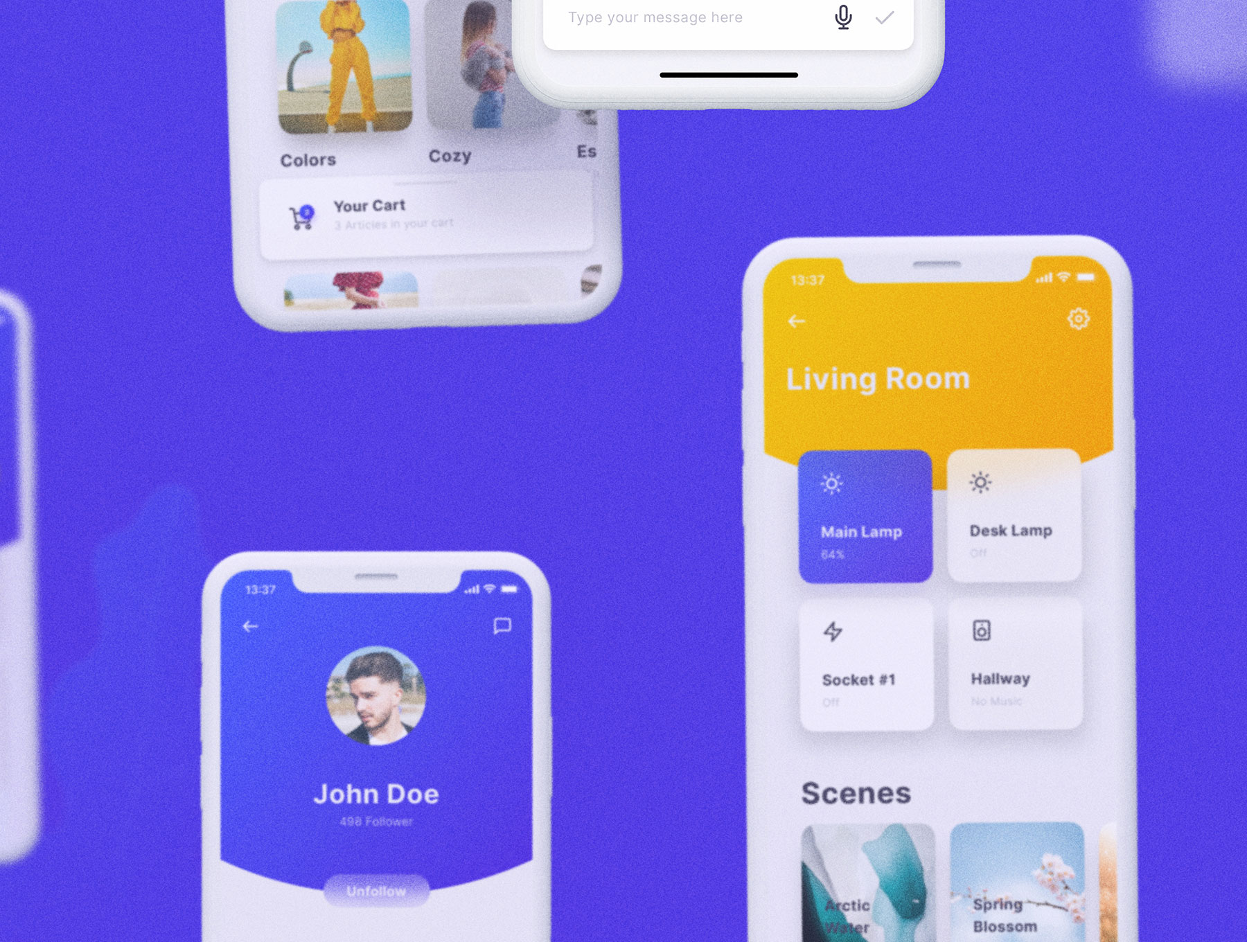 多功能社交电子商城iOS APP UI工具包 Mellow iOS UI Kit_img_2