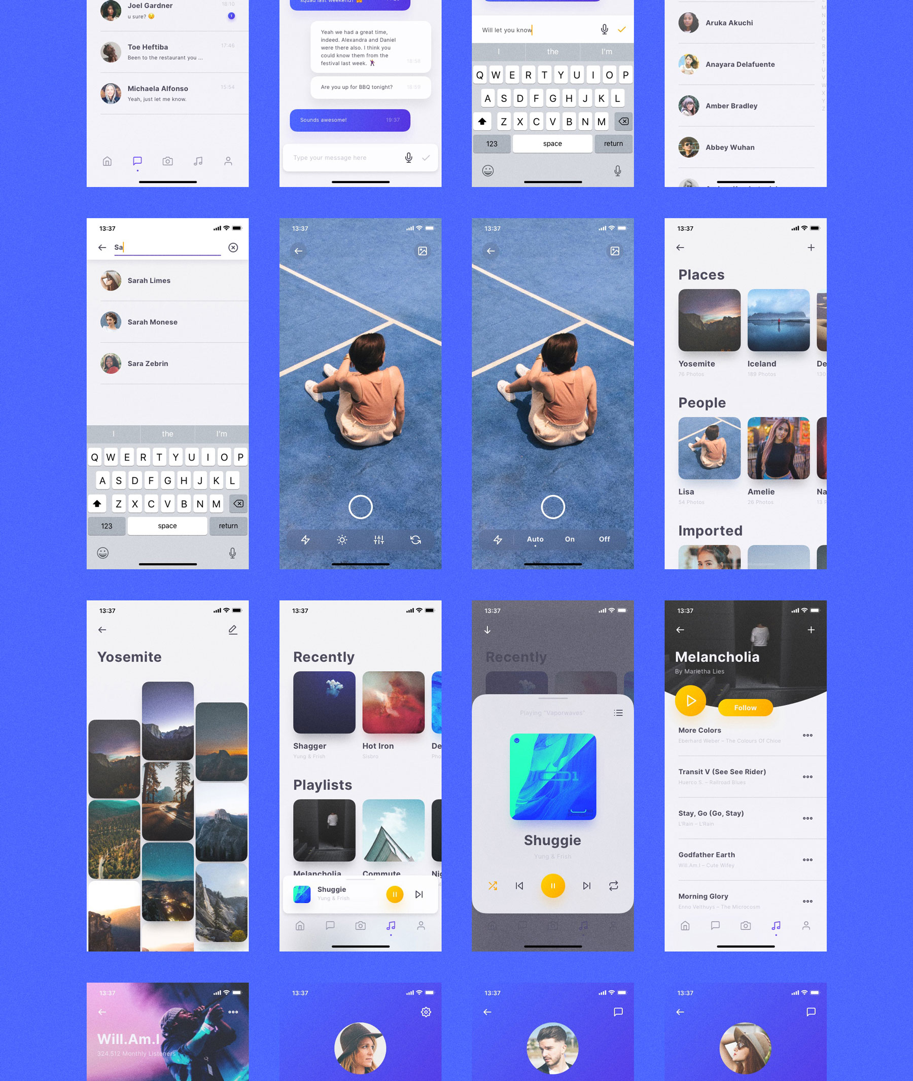 多功能社交电子商城iOS APP UI工具包 Mellow iOS UI Kit_img_2