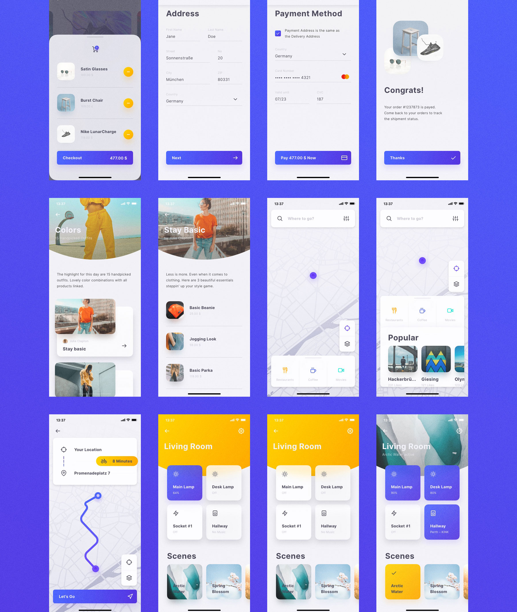 多功能社交电子商城iOS APP UI工具包 Mellow iOS UI Kit_img_2