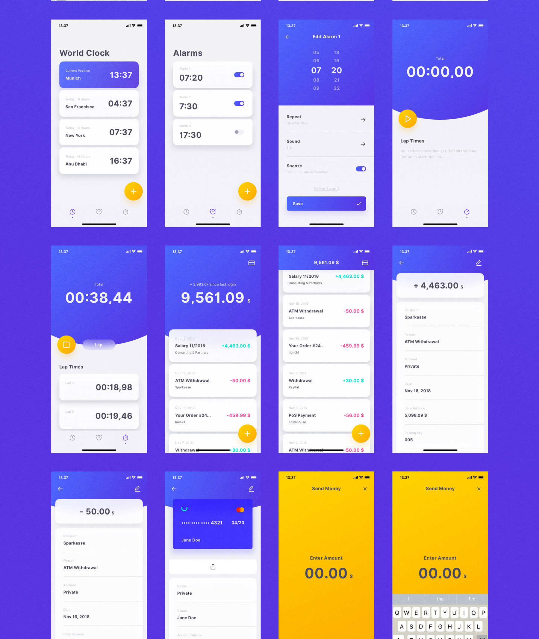 多功能社交电子商城iOS APP UI工具包 Mellow iOS UI Kit_img_2