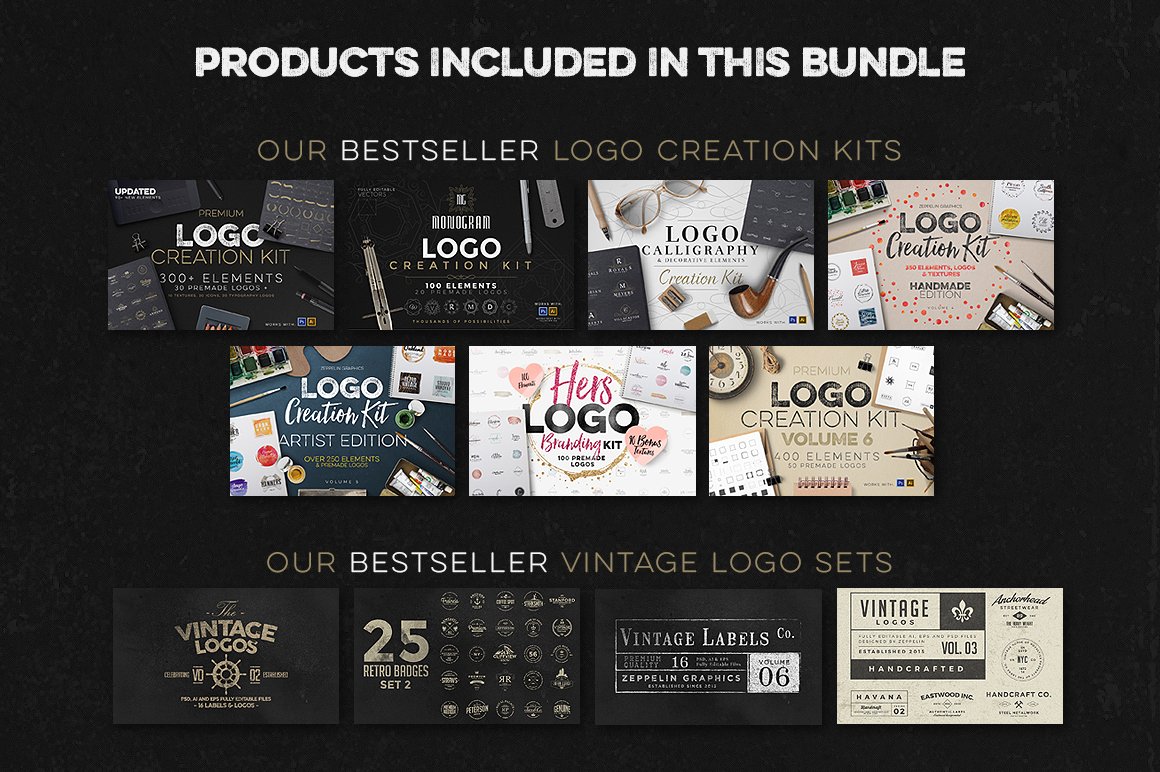 超棒的LOGO徽标创建工具包 Logo Creation Kit Bundle Edition_img_2