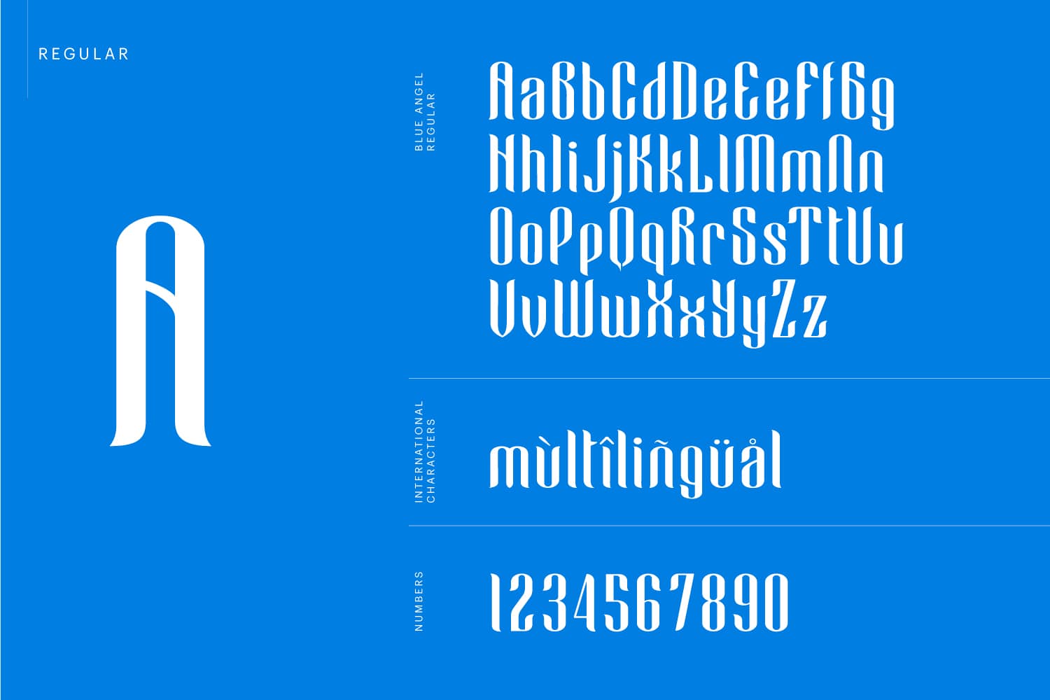 哥特式装饰风格字体下载 Blue Angel Font_img_2
