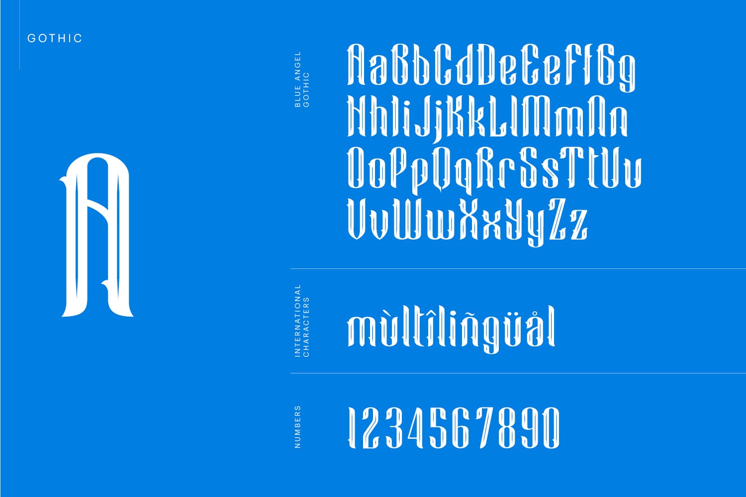 哥特式装饰风格字体下载 Blue Angel Font_img_2