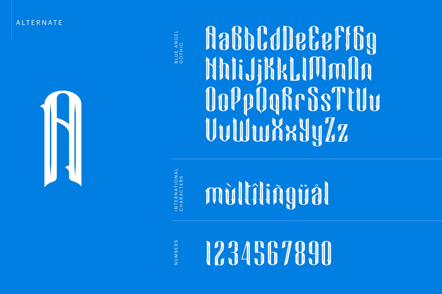 哥特式装饰风格字体下载 Blue Angel Font_img_2
