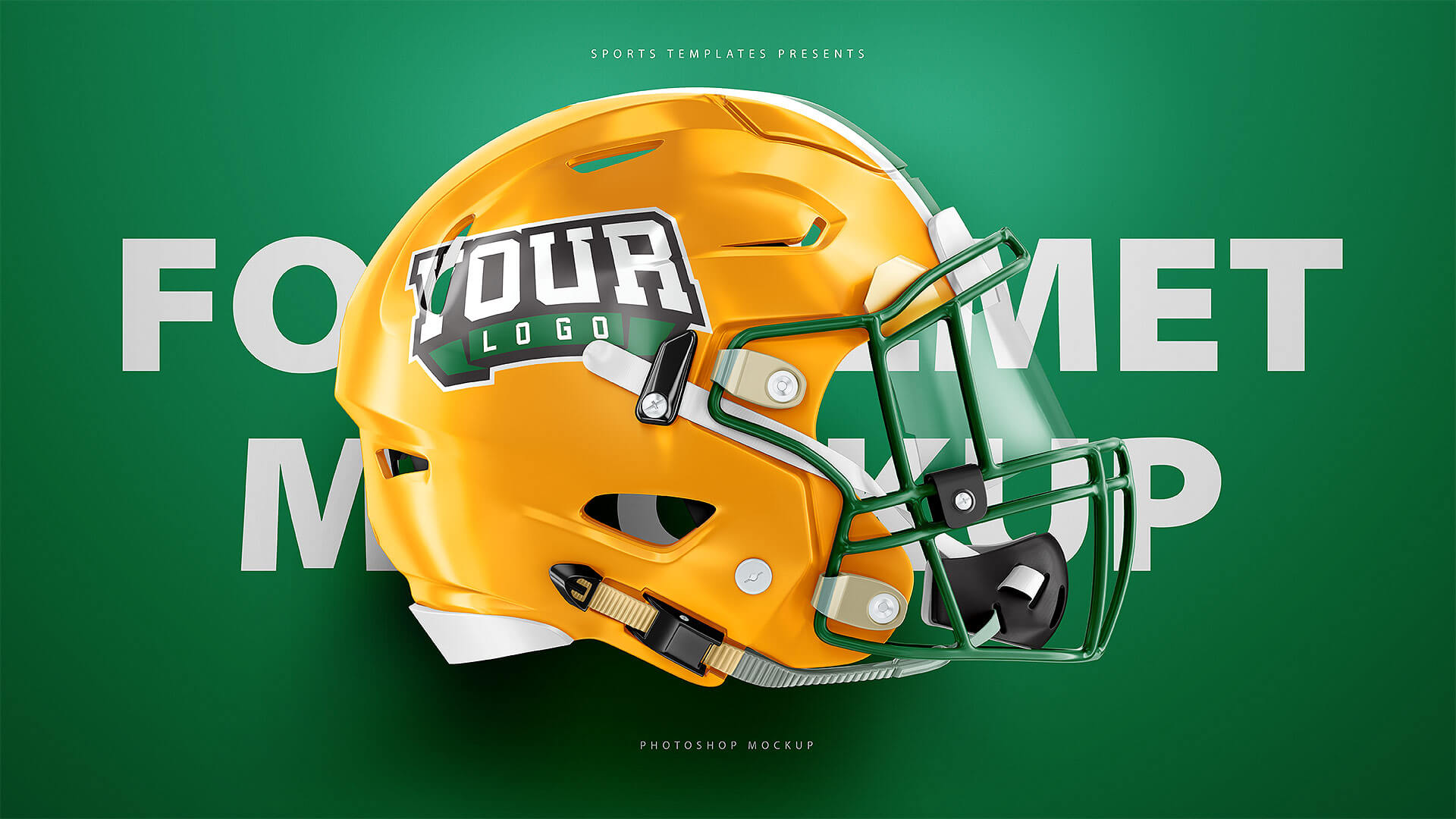 超逼真的美式足球橄榄球头盔样机PSD模板 Ultra Realistic Riddell Speedflex Helmet Mockups PSD_img_2