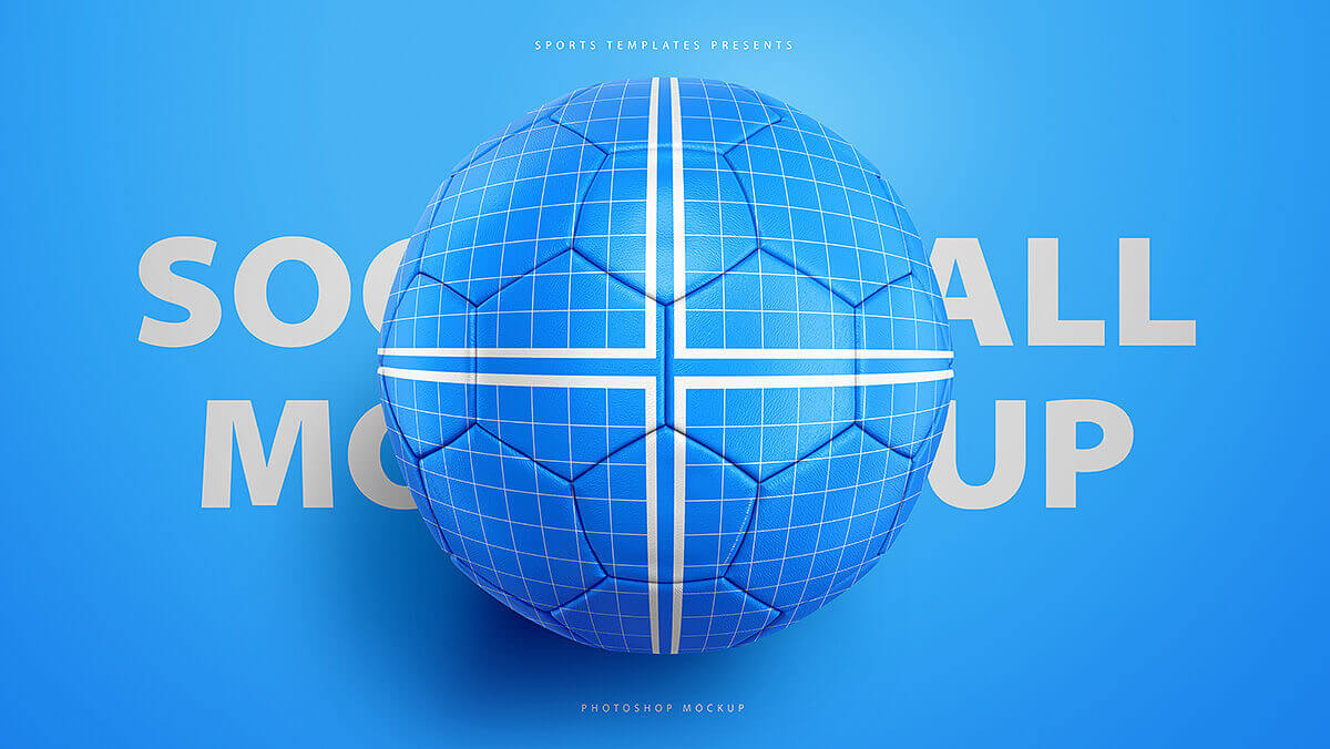 高品质体育品牌设计提案足球展示样机PSD模板 Football / Soccer Ball Photoshop Mockup PSD_img_2