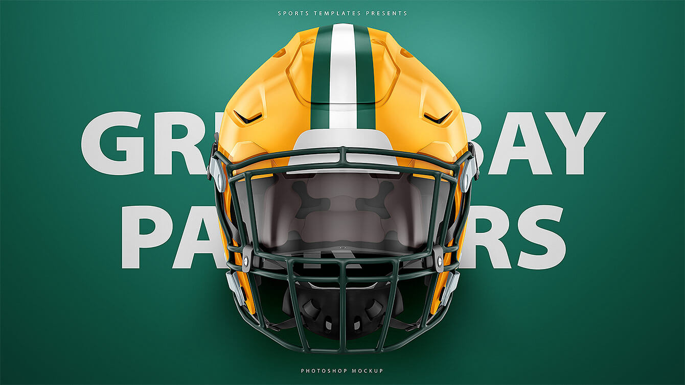 超逼真的美式足球橄榄球头盔样机PSD模板 Ultra Realistic Riddell Speedflex Helmet Mockups PSD_img_2