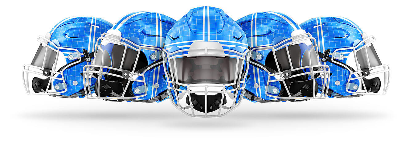 超逼真的美式足球橄榄球头盔样机PSD模板 Ultra Realistic Riddell Speedflex Helmet Mockups PSD_img_2
