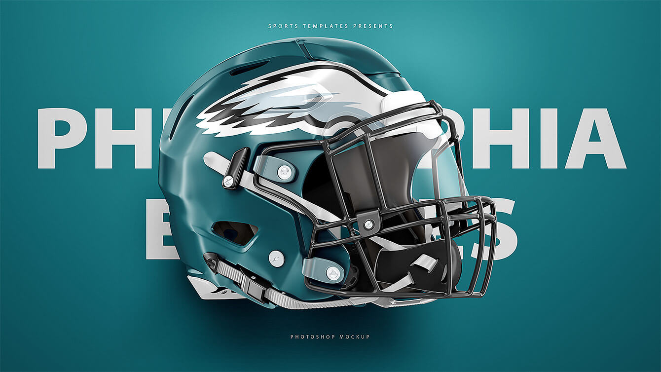 超逼真的美式足球橄榄球头盔样机PSD模板 Ultra Realistic Riddell Speedflex Helmet Mockups PSD_img_2