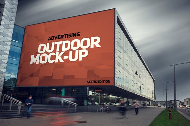 巨型户外广告海报灯箱样机PSD模板 Animated Outdoor Advertising Mockups_img_2