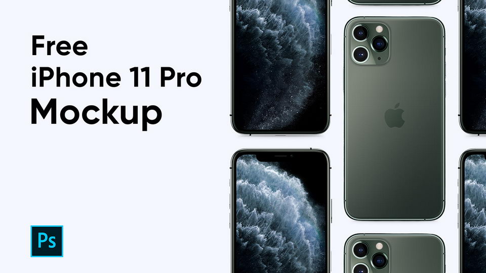 滚烫新鲜出炉的iPhone 11 Pro Max样机 iPhone 11 Pro Max Mockup_img_2