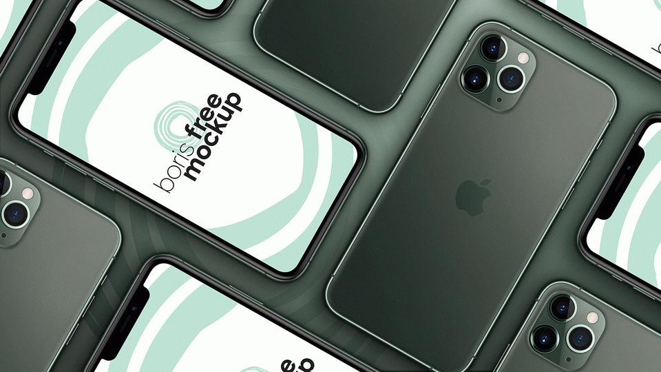 滚烫新鲜出炉的iPhone 11 Pro Max样机 iPhone 11 Pro Max Mockup_img_2