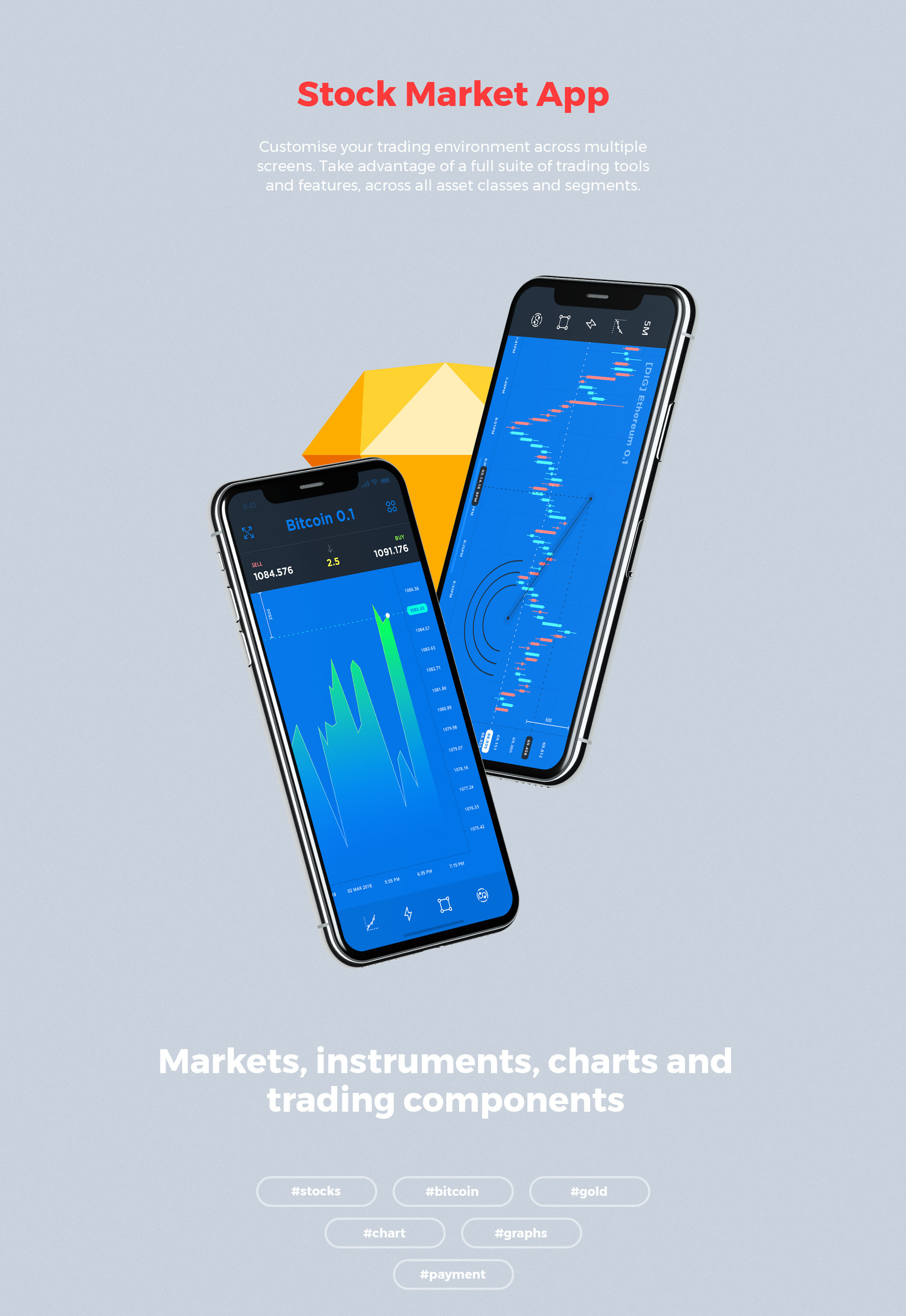 股票货币在线交易iOS APP UI工具包 Stock Market App UI Kit_img_2