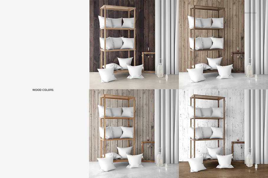 室内场景枕头抱枕样机集 Interior Scene Pillow Mockup Set_img_2