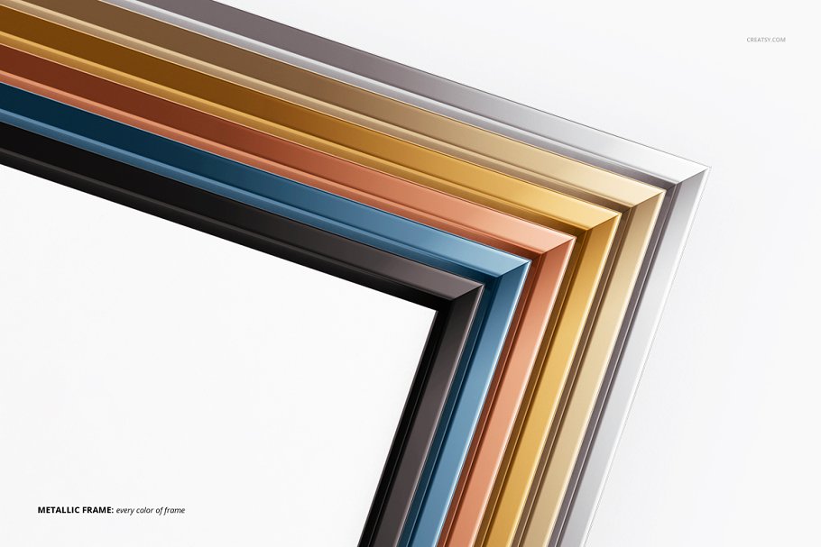 极简的海报艺术品图片深框架样机集 Picture Deep Frame Mockup Set_img_2