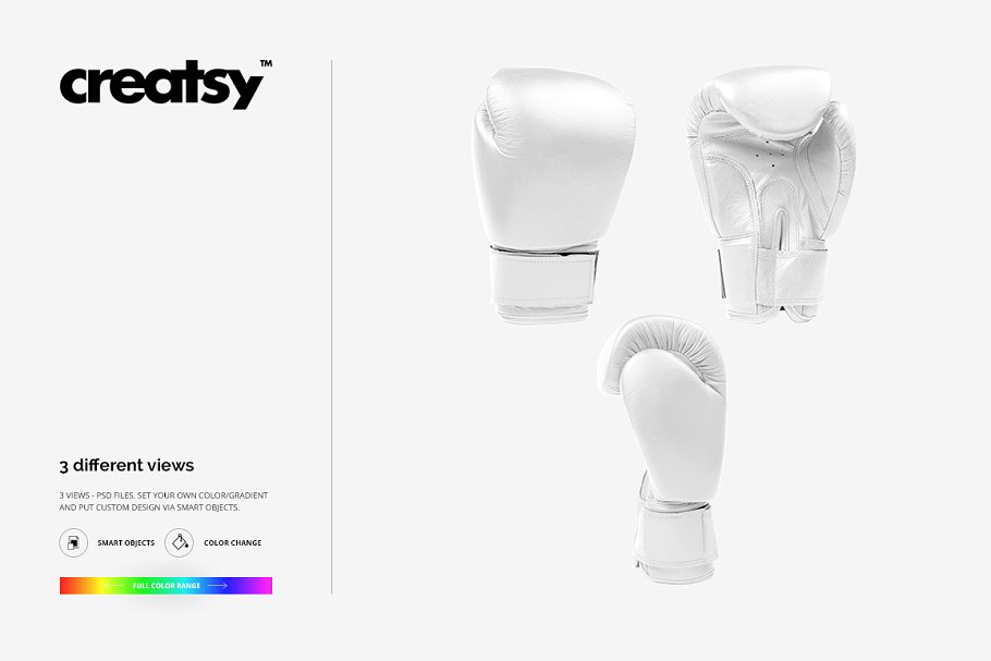 拳击手套样机集PSD模板 Boxing Gloves Mockup Set_img_2