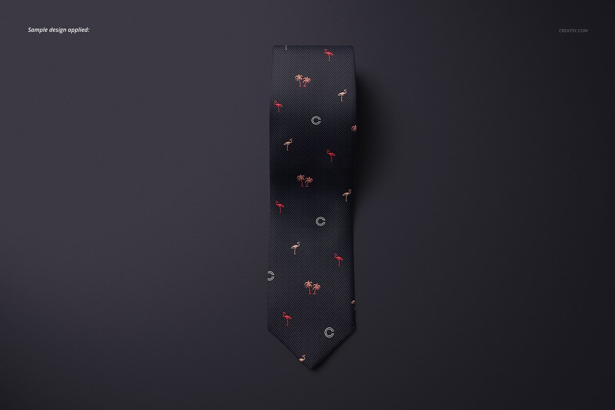 精美的多角度男士领带样机PSD模板 Gentelman Pack v.1: Tie Mockup Set_img_2