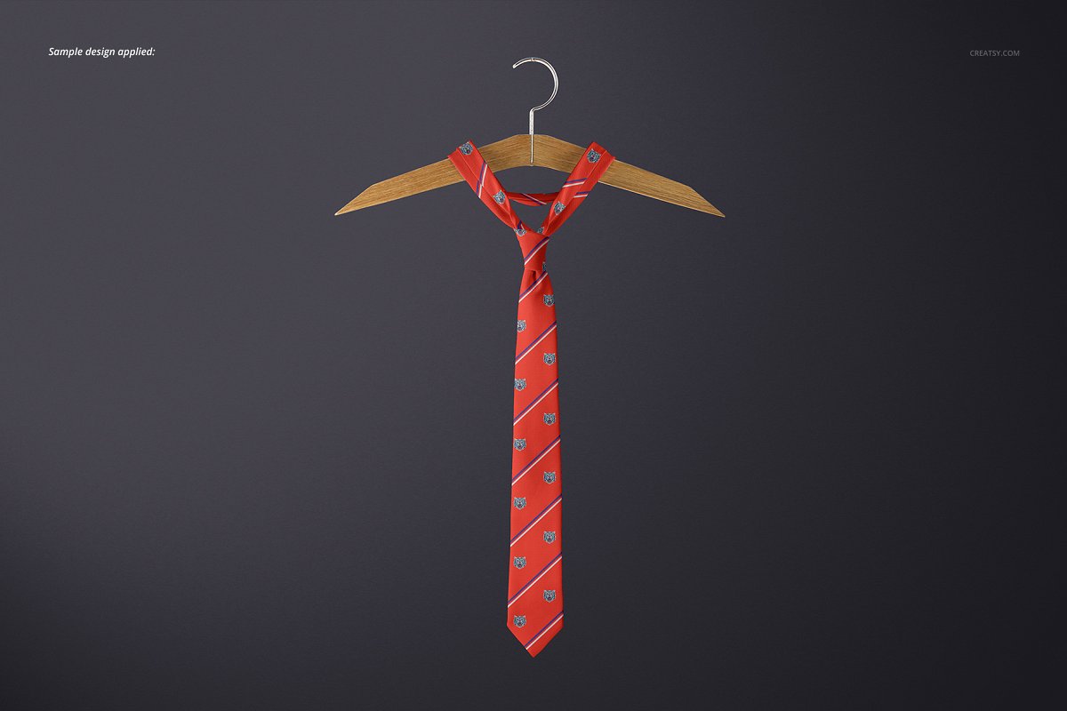 精美的多角度男士领带样机PSD模板 Gentelman Pack v.1: Tie Mockup Set_img_2