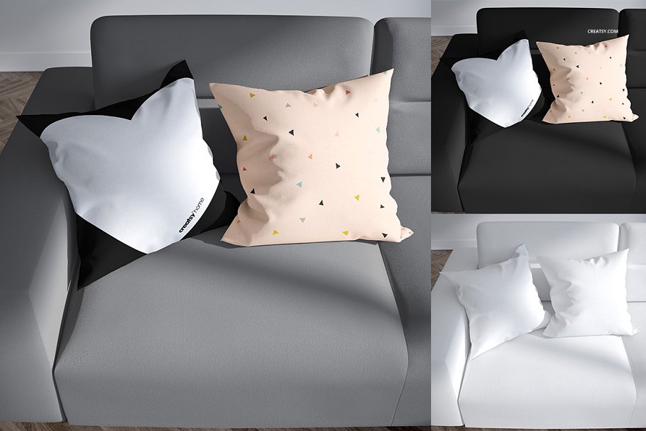 极简的枕头样机套装 Pillow Mockup Set_img_2