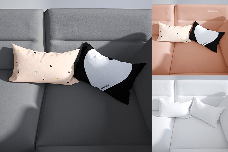 极简的枕头样机套装 Pillow Mockup Set_img_2