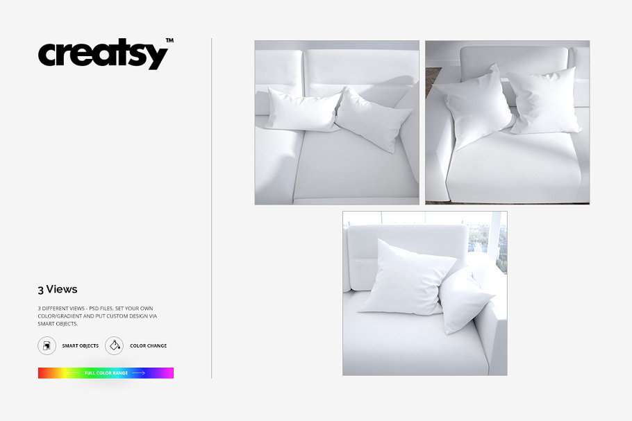 极简的枕头样机套装 Pillow Mockup Set_img_2