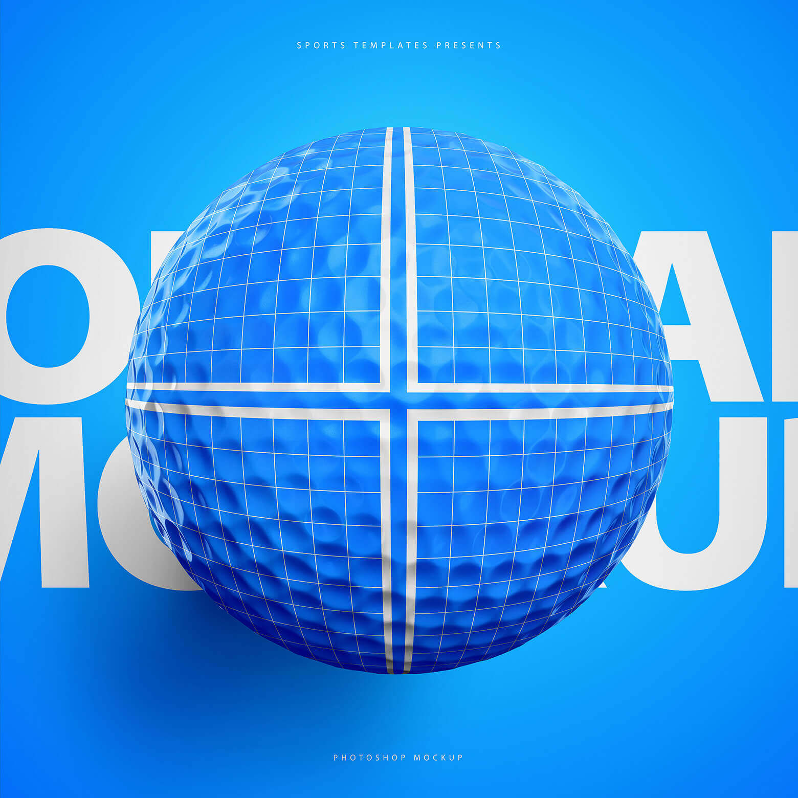 超逼真的高尔夫球样机PSD模板 Golf Ball Mockup PSD_img_2