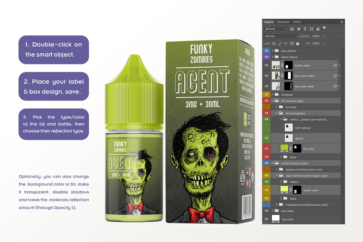 优质30ml眼药水塑料瓶包装样机 eLiquid Bottle Mockup v. 30ml-C Plus_img_2