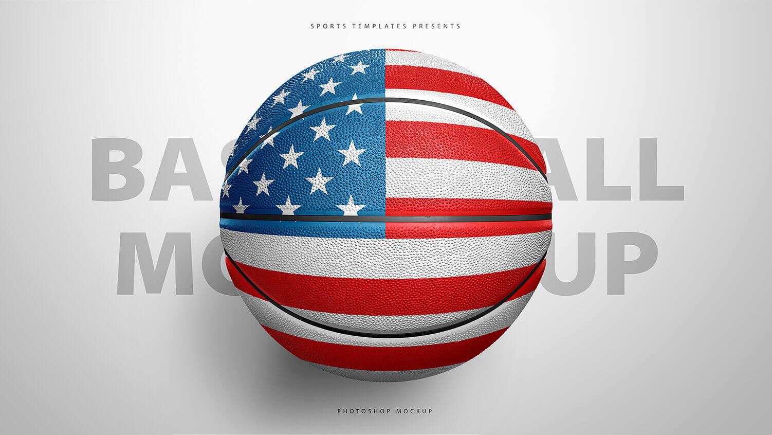 体育品牌设计提案篮球展示样机PSD模板 Basketball Ball Photoshop Mockup PSD_img_2