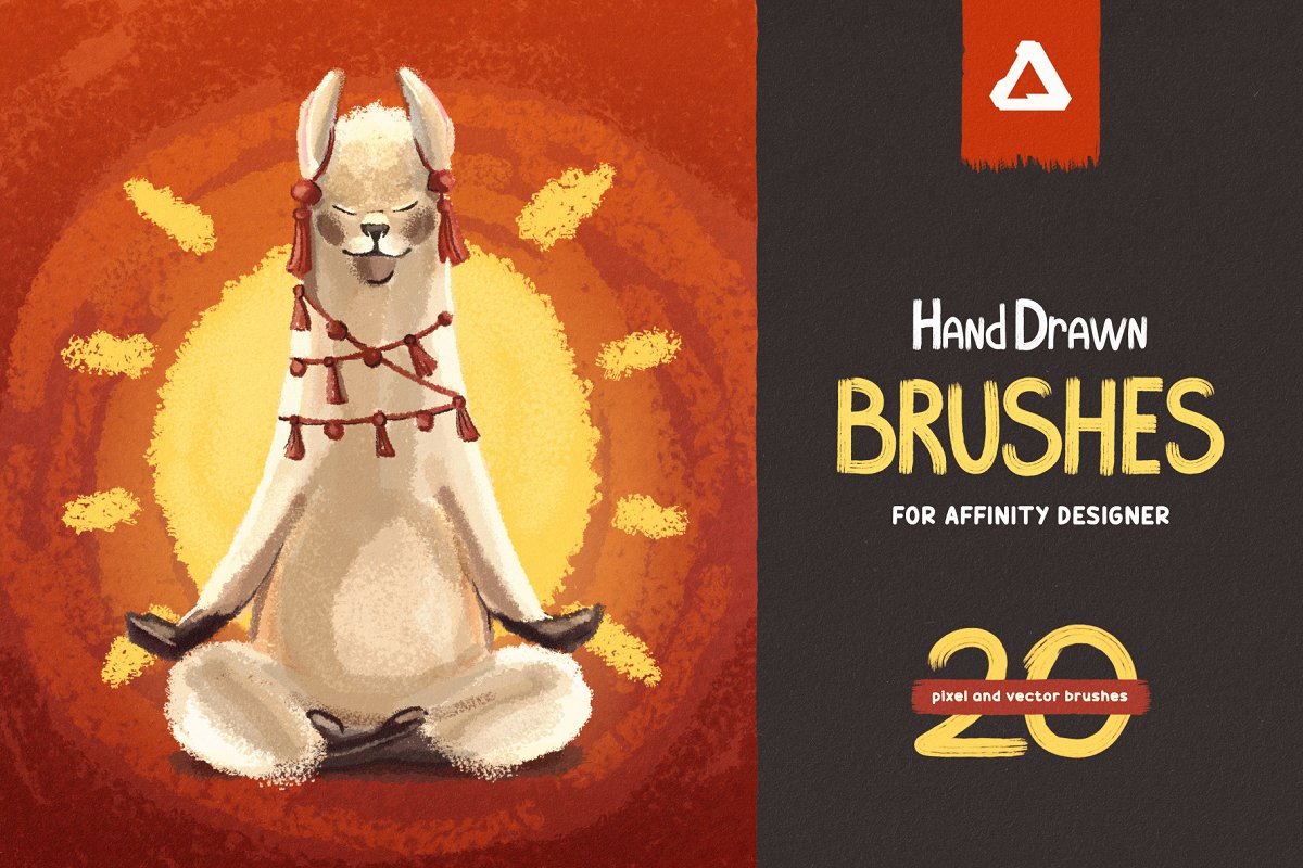 手绘海绵毛刺状Affinity笔刷 Hand Drawn Brushes for Affinity Designer_img_2