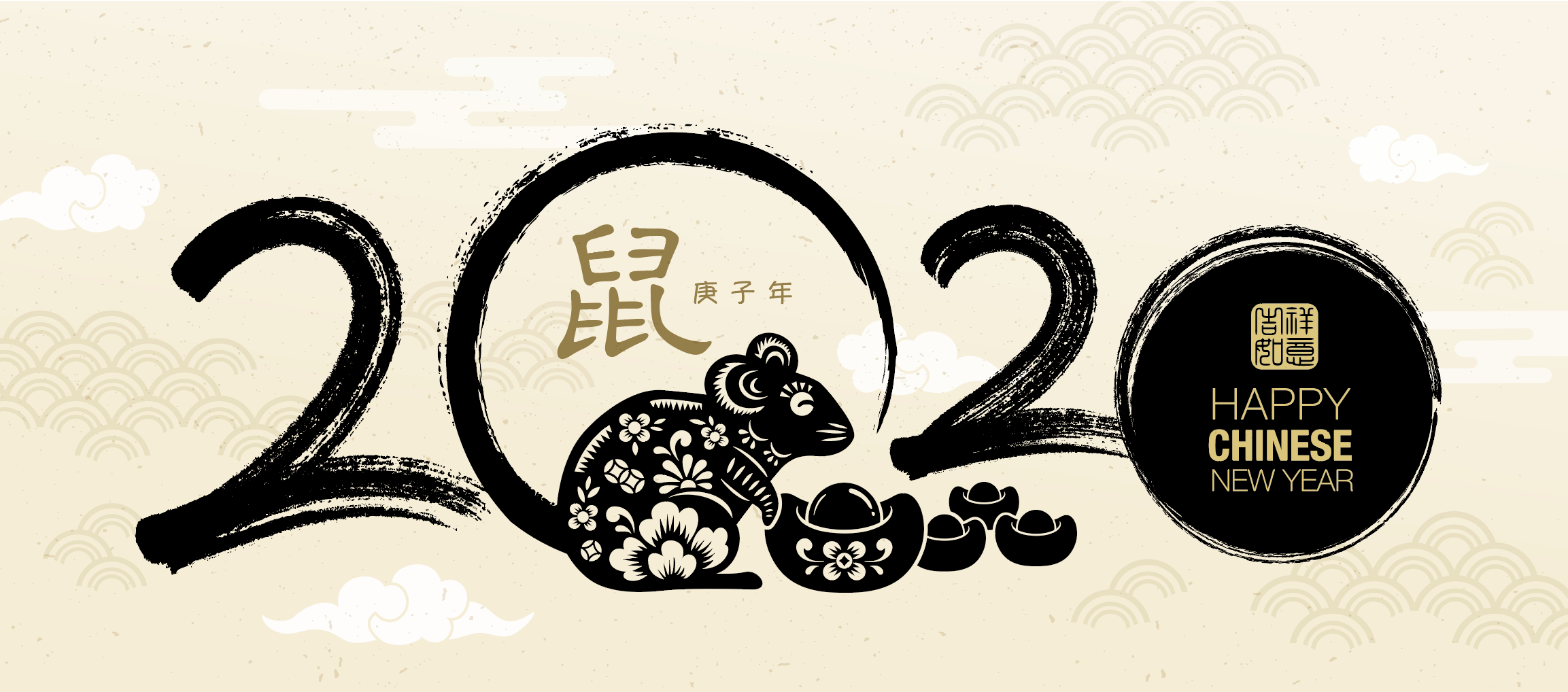 2020新年农历鼠年EPS矢量图形合集 Rat symbol New Year 2020 cartoon illustration 4_img_2