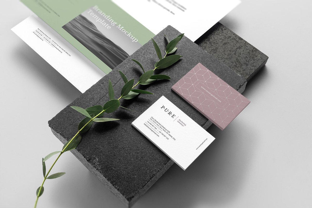 时尚优雅小清新品牌设计提案办公文创展示样机 Pure Branding Mockup Vol. 1_img_2