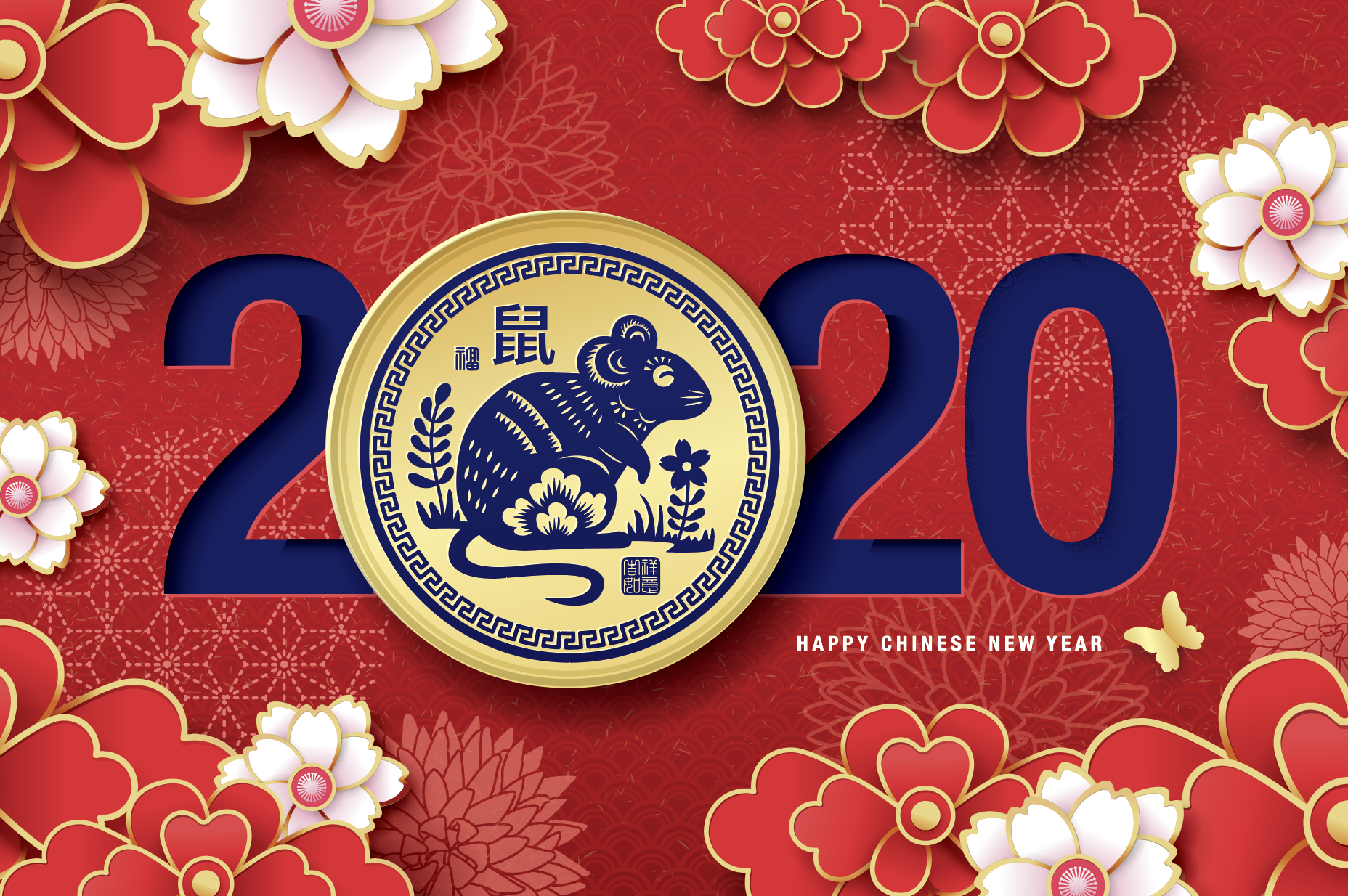 2020新年农历鼠年EPS矢量图形合集 Rat symbol New Year 2020 cartoon illustration 4_img_2