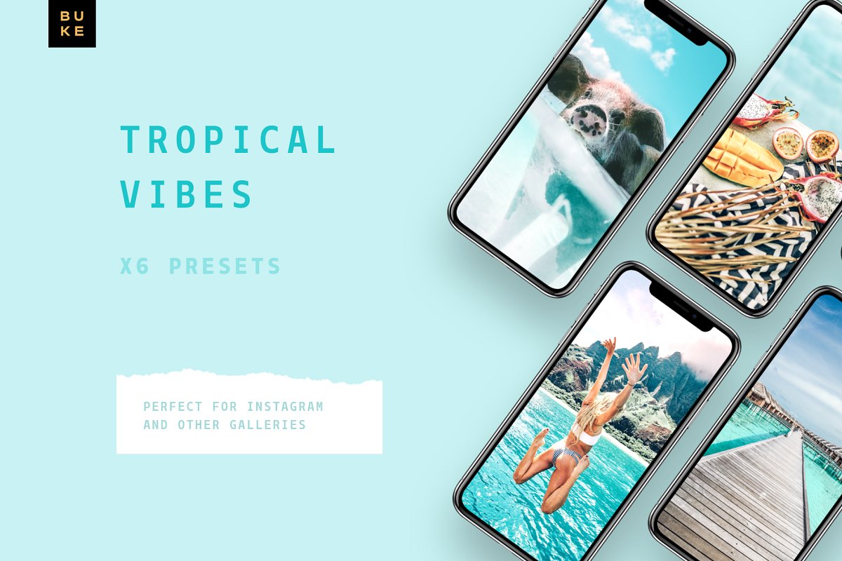 极简主义热带海边旅行摄影照片调色LR预设 Tropical Lightroom Presets Bundle_img_2