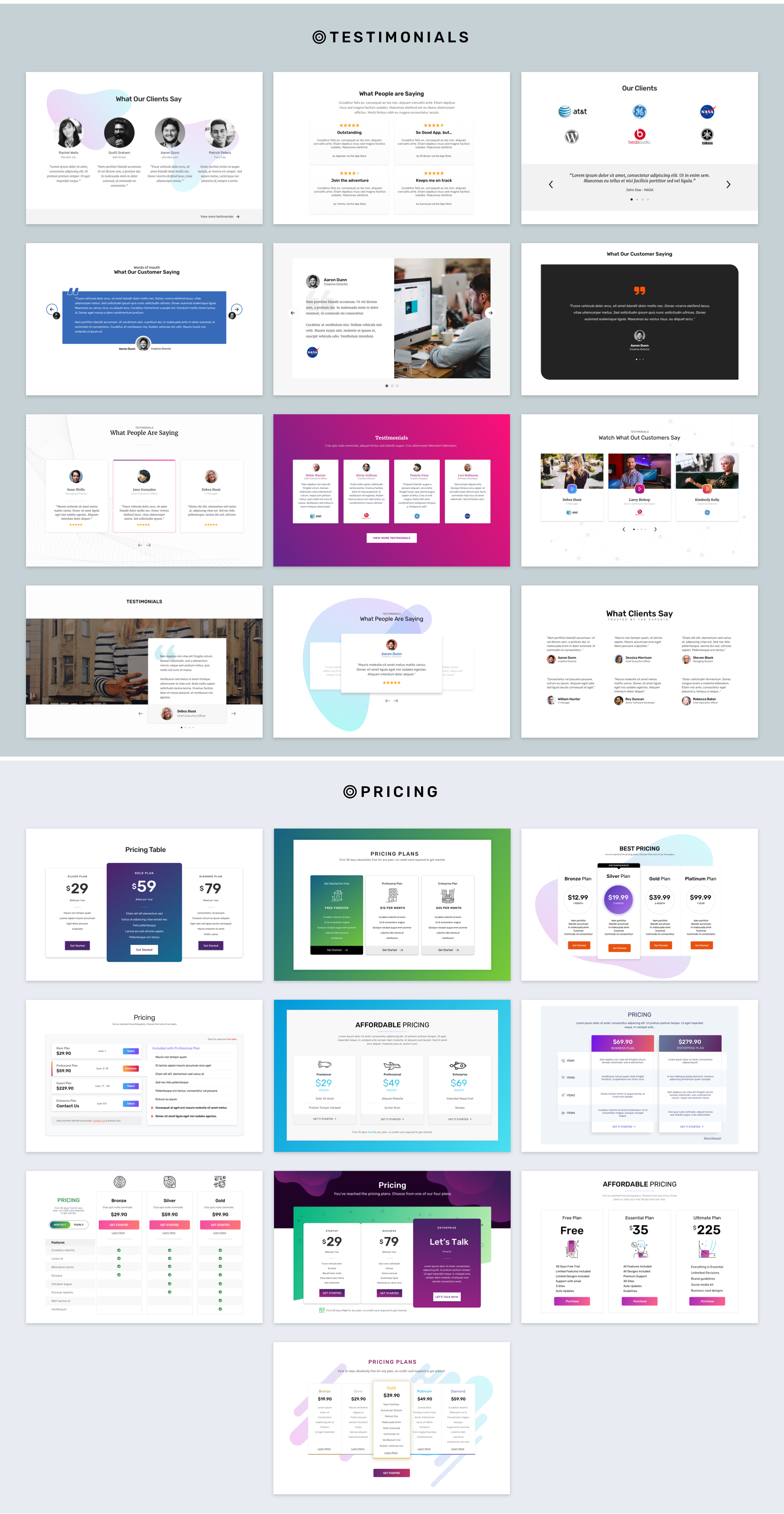 网站界面&移动APP着陆页UI工具包 HitApp - Desktop and Mobile APP Landing Page UI Kit_img_2