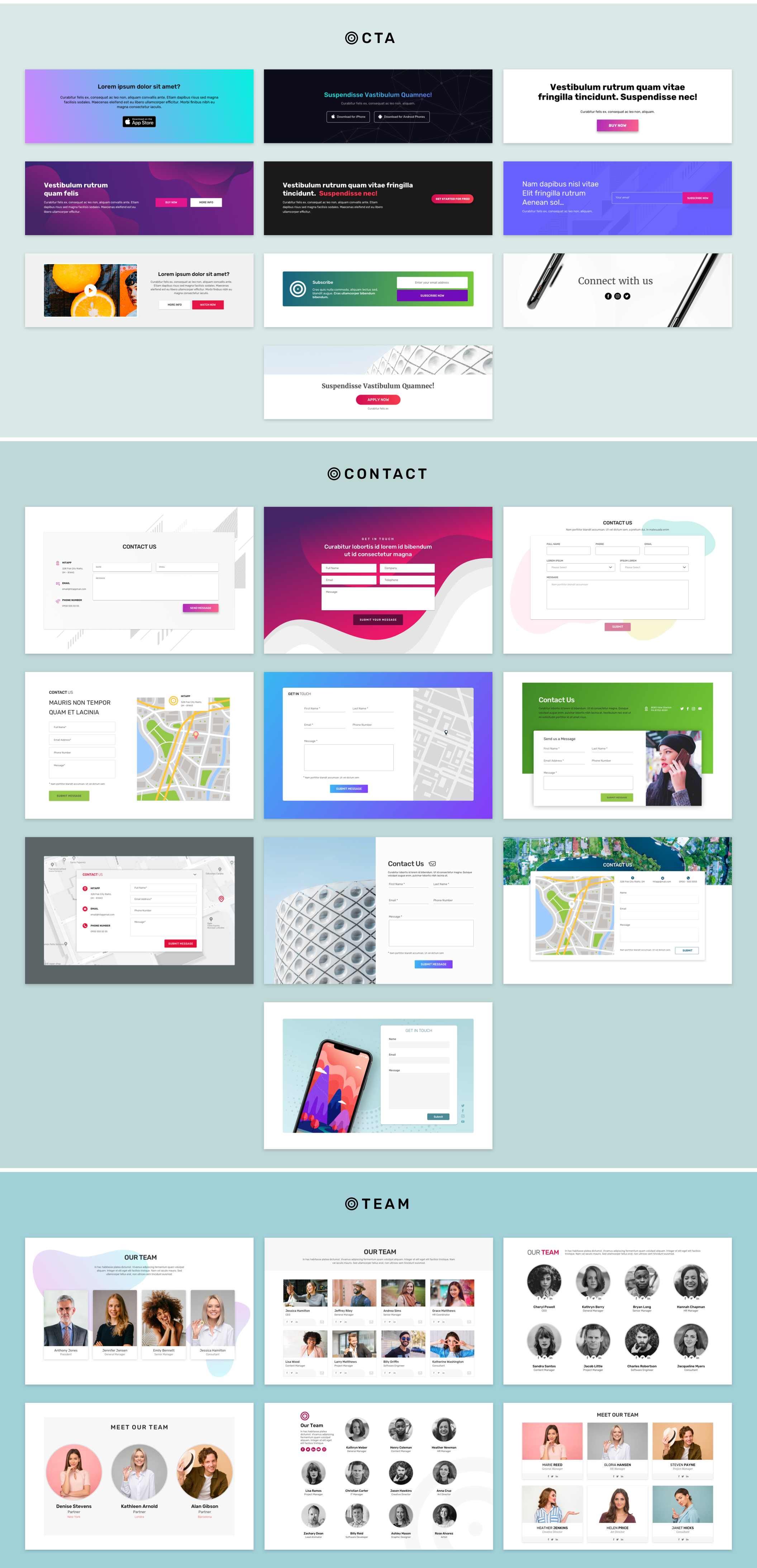 网站界面&移动APP着陆页UI工具包 HitApp - Desktop and Mobile APP Landing Page UI Kit_img_2