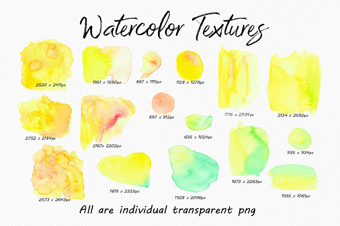 高分辨率多彩的水彩纹理工具包 The Colourful Watercolour Texture Kit_img_2