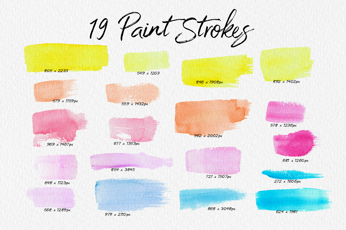 高分辨率多彩的水彩纹理工具包 The Colourful Watercolour Texture Kit_img_2