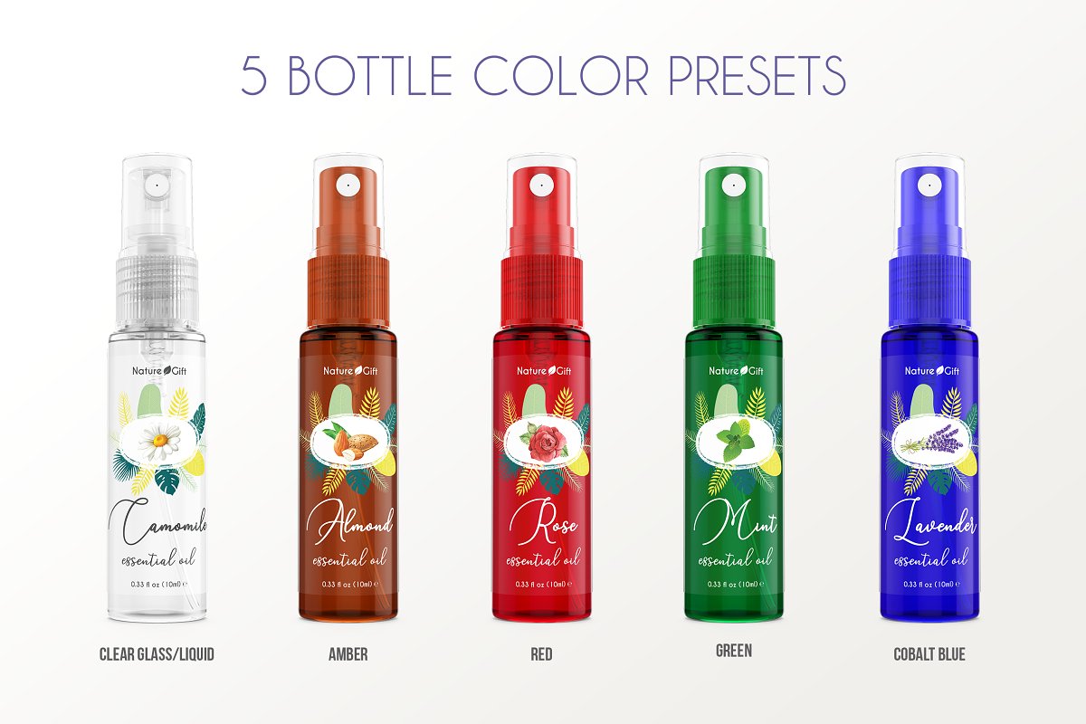 适用于10ml迷你塑料喷雾瓶高级样机 Spray Bottle Mockup 10ml A Plus_img_2