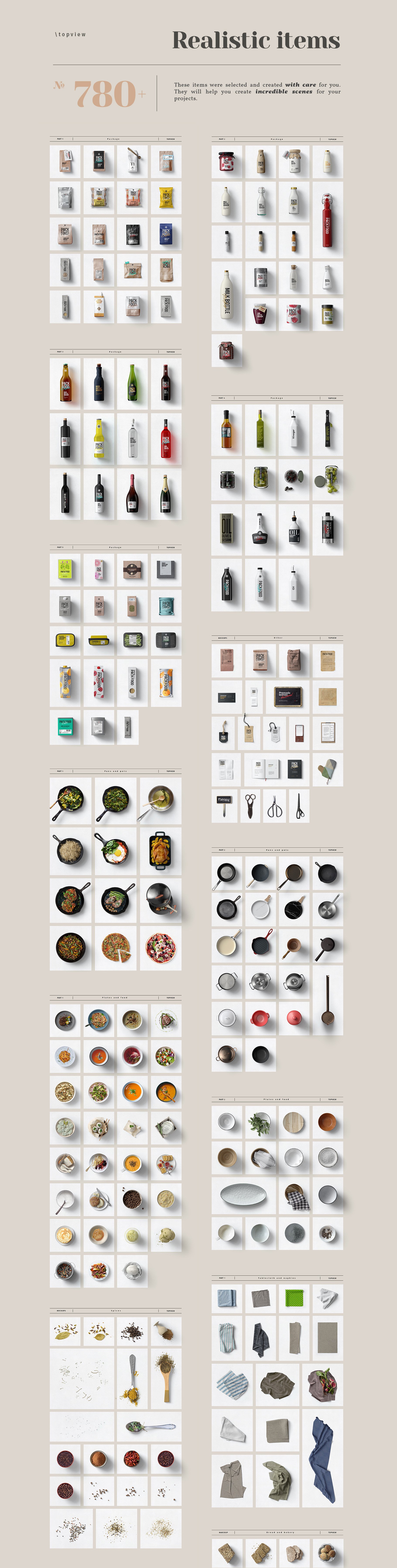 优雅的品牌设计提案食物厨房场景展示样机 PACK&FOOD Creator / Topview_img_2