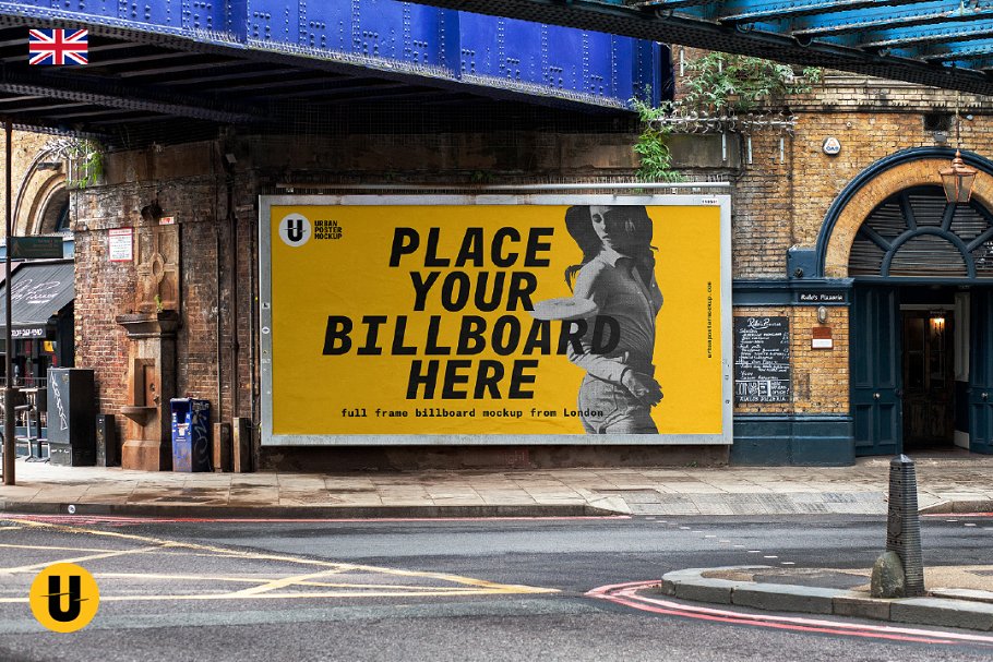 高品质桥洞户外广告牌展示样机 Billboard Poster Mockup_img_2