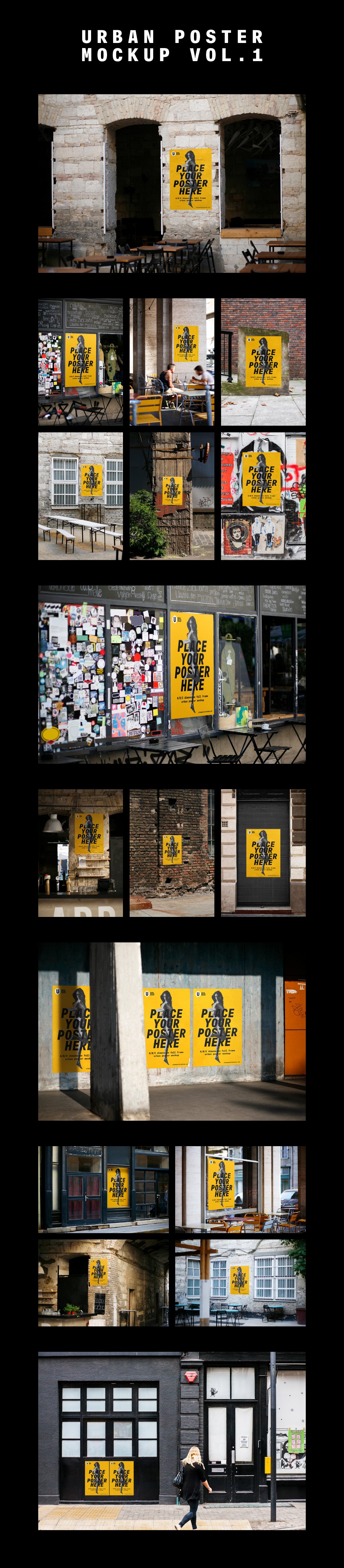 [7.28G] 超巨量城市户外海报广告牌展示样机组合 Urban Poster Mockup Bundle_img_2