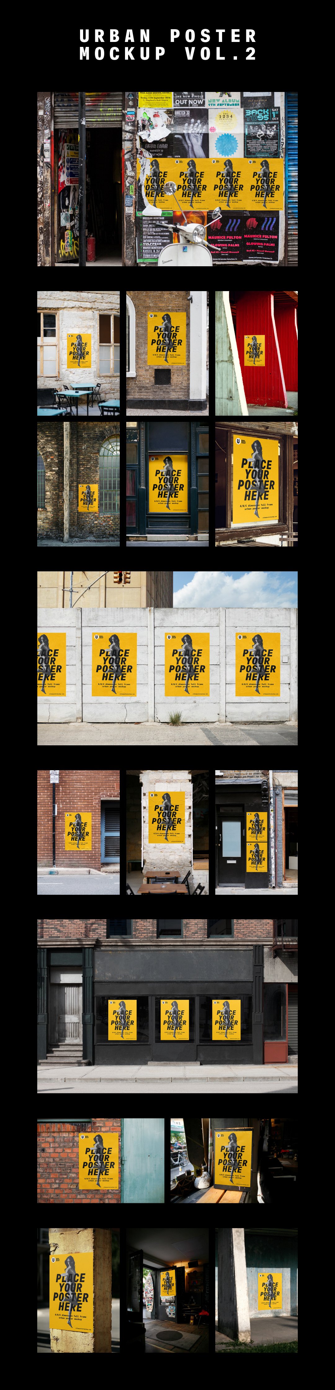 [7.28G] 超巨量城市户外海报广告牌展示样机组合 Urban Poster Mockup Bundle_img_2