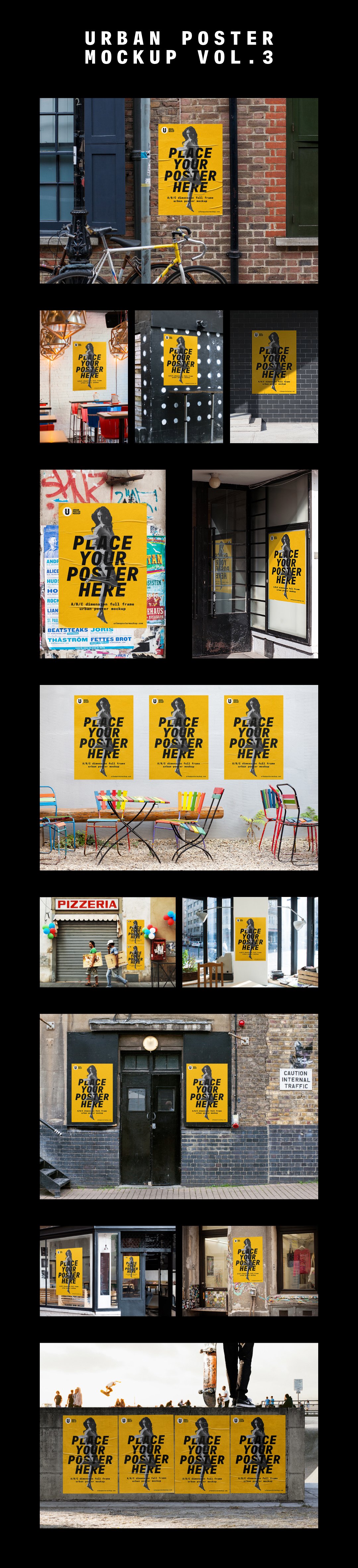 [7.28G] 超巨量城市户外海报广告牌展示样机组合 Urban Poster Mockup Bundle_img_2