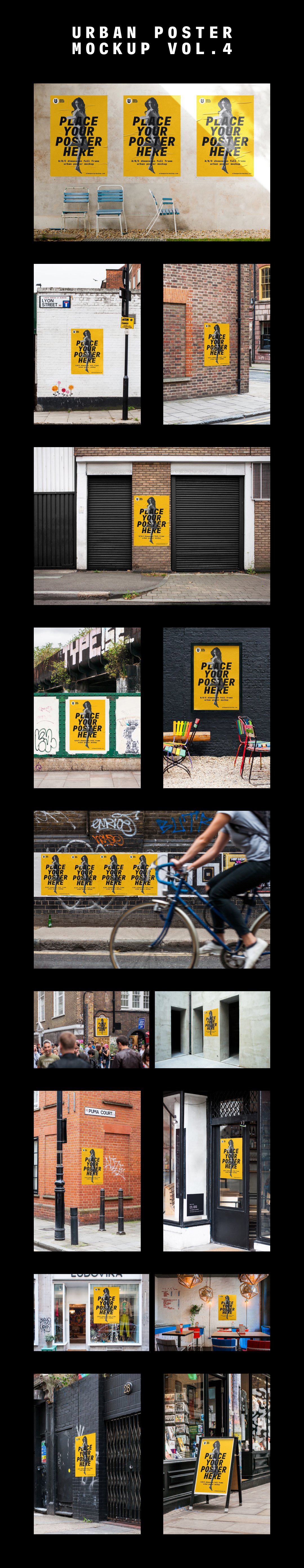 [7.28G] 超巨量城市户外海报广告牌展示样机组合 Urban Poster Mockup Bundle_img_2