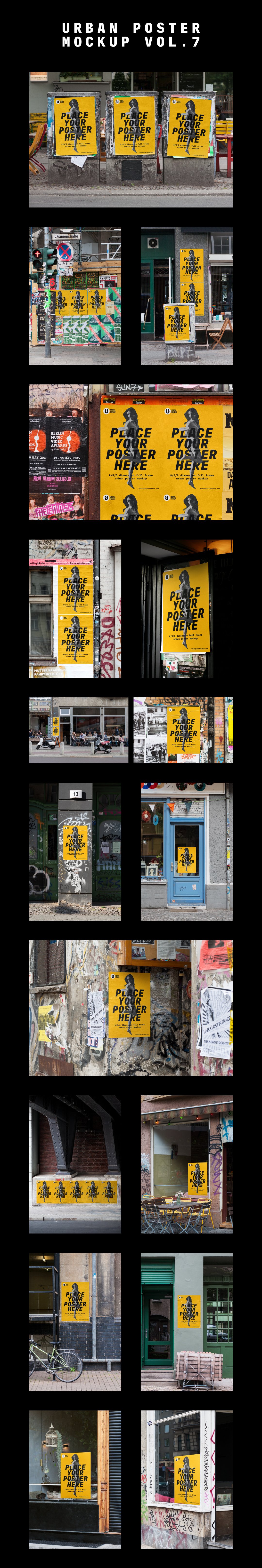 [7.28G] 超巨量城市户外海报广告牌展示样机组合 Urban Poster Mockup Bundle_img_2