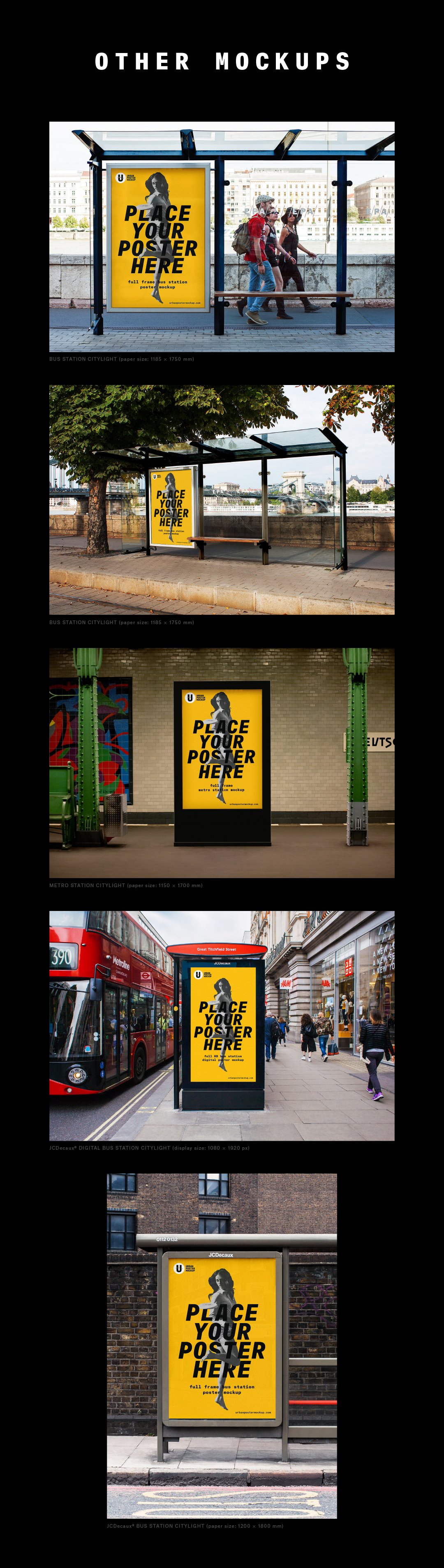 [7.28G] 超巨量城市户外海报广告牌展示样机组合 Urban Poster Mockup Bundle_img_2