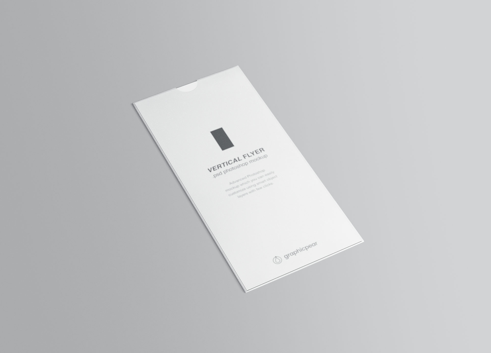 带透明信封的垂直传单衣服标签样机 Vertical Leaflet Mockup_img_2