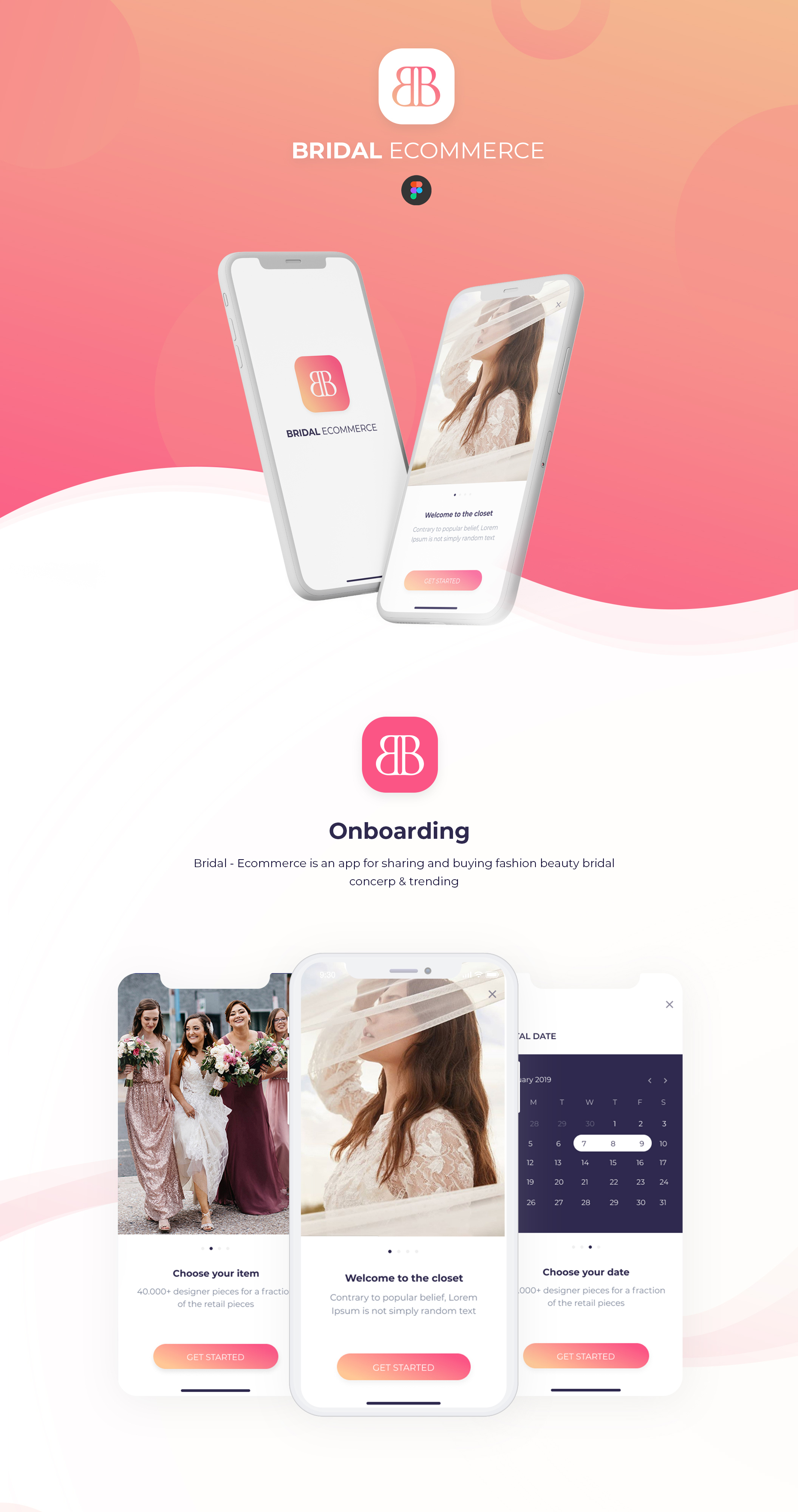 新娘婚礼礼服在线租售iOS APP UI工具包 Bridal Ecommerce UI KIT_img_2