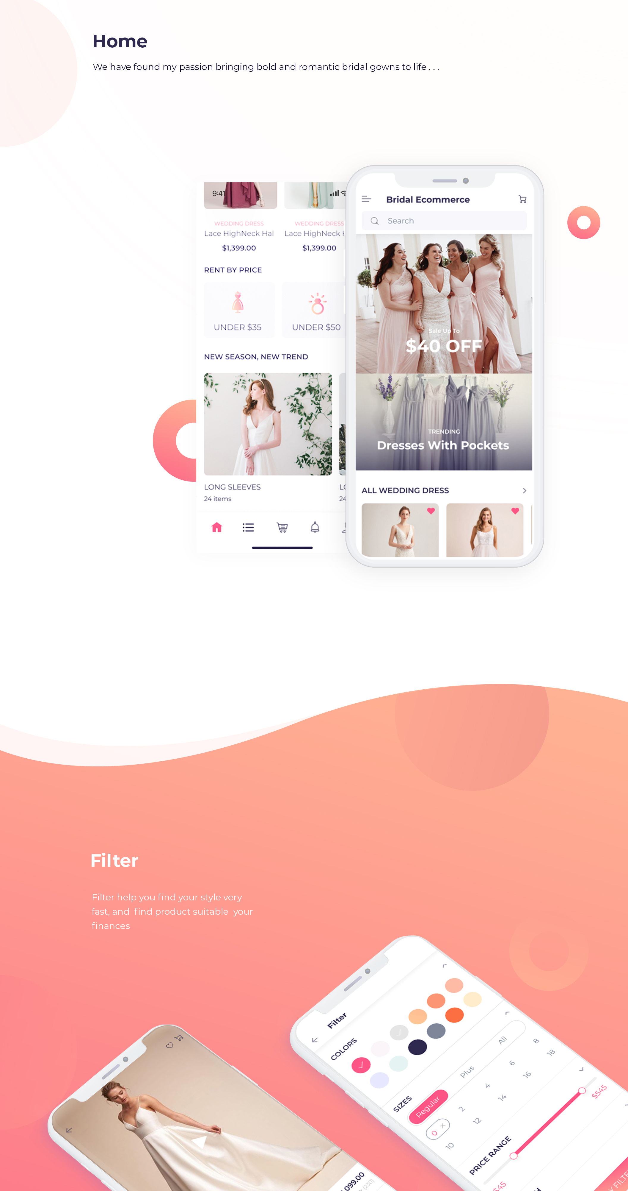 新娘婚礼礼服在线租售iOS APP UI工具包 Bridal Ecommerce UI KIT_img_2